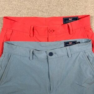 LOT OF TWO Vineyard Vines Breaker Shorts Size 30 Men Blue Coral Performance Golf